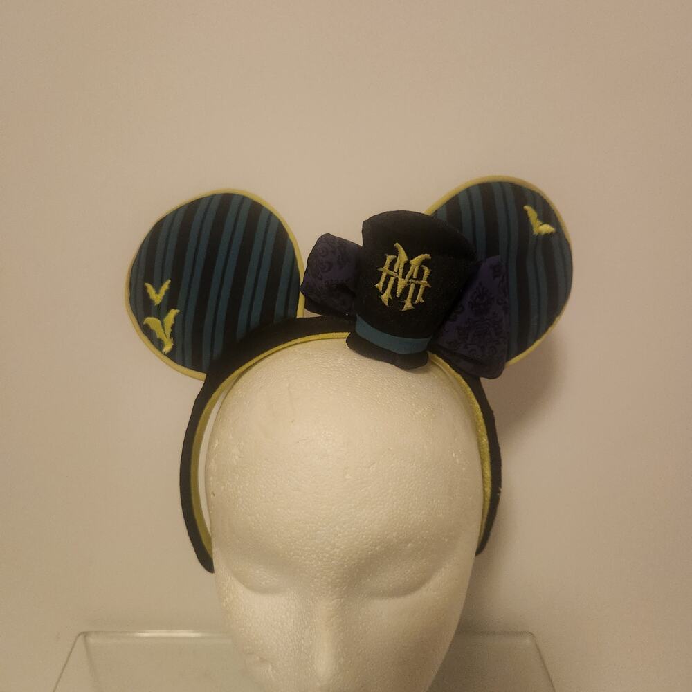Disney Parks Haunted Mansion Ghost Host Headband Ears Glow In Dark halloween